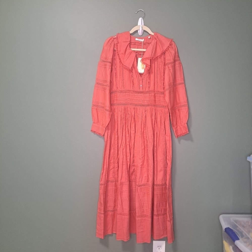 Doen Marla Midi Dress Apple Blossom Medium NWT - Picture 5 of 9
